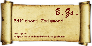Báthori Zsigmond névjegykártya