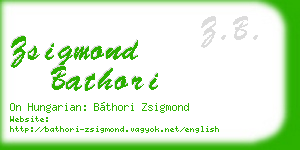 zsigmond bathori business card