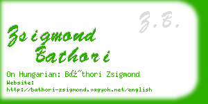 zsigmond bathori business card